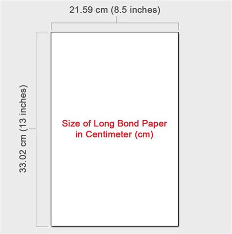 legal size paper in cm 8.5 x 13|Long Bond Paper Size in cm, mm, Inches & Setup in Word/Docs.